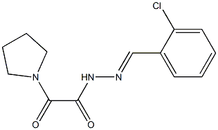 N'-(2-chlorobenzylidene)-2-oxo-2-(1-pyrrolidinyl)acetohydrazide Structure
