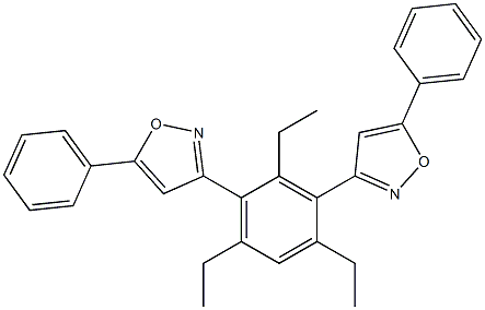 5-phenyl-3-[2,4,6-triethyl-3-(5-phenyl-3-isoxazolyl)phenyl]isoxazole Struktur