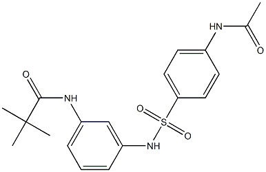 N-[3-({[4-(acetylamino)phenyl]sulfonyl}amino)phenyl]-2,2-dimethylpropanamide Struktur