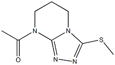 8-acetyl-5,6,7,8-tetrahydro[1,2,4]triazolo[4,3-a]pyrimidin-3-yl methyl sulfide Struktur