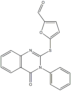 5-[(4-oxo-3-phenyl-3,4-dihydro-2-quinazolinyl)sulfanyl]-2-furaldehyde Structure