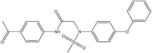 N-(4-acetylphenyl)-2-[(methylsulfonyl)-4-phenoxyanilino]acetamide