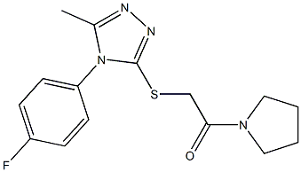 4-(4-fluorophenyl)-5-methyl-4H-1,2,4-triazol-3-yl 2-oxo-2-(1-pyrrolidinyl)ethyl sulfide