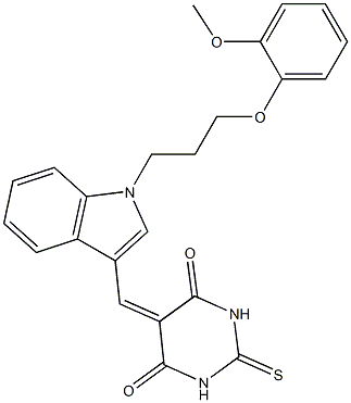 5-({1-[3-(2-methoxyphenoxy)propyl]-1H-indol-3-yl}methylene)-2-thioxodihydro-4,6(1H,5H)-pyrimidinedione