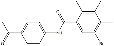 N-(4-acetylphenyl)-5-bromo-2,3,4-trimethylbenzamide Structure