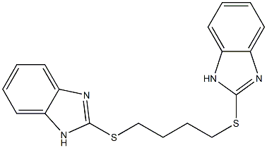 2-{[4-(1H-benzimidazol-2-ylsulfanyl)butyl]sulfanyl}-1H-benzimidazole Struktur