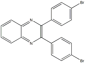 2,3-bis(4-bromophenyl)quinoxaline Structure