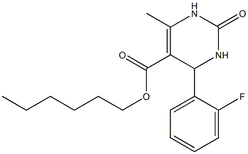 hexyl 4-(2-fluorophenyl)-6-methyl-2-oxo-1,2,3,4-tetrahydro-5-pyrimidinecarboxylate