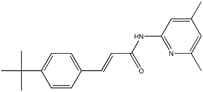 3-(4-tert-butylphenyl)-N-(4,6-dimethyl-2-pyridinyl)acrylamide Struktur