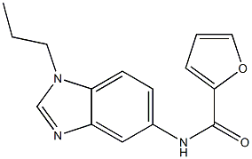 N-(1-propyl-1H-benzimidazol-5-yl)-2-furamide,,结构式