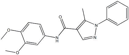 N-(3,4-dimethoxyphenyl)-5-methyl-1-phenyl-1H-pyrazole-4-carboxamide Structure