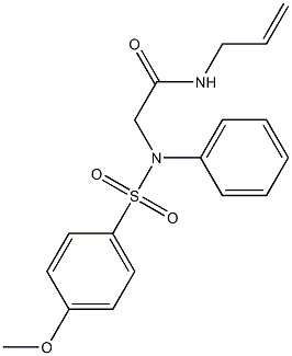 N-allyl-2-{[(4-methoxyphenyl)sulfonyl]anilino}acetamide