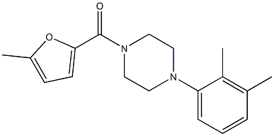 1-(2,3-dimethylphenyl)-4-(5-methyl-2-furoyl)piperazine Struktur
