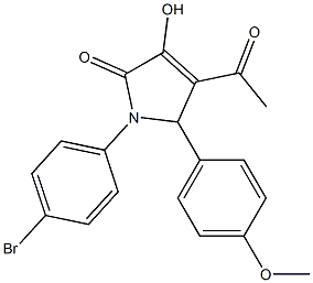 4-acetyl-1-(4-bromophenyl)-3-hydroxy-5-(4-methoxyphenyl)-1,5-dihydro-2H-pyrrol-2-one Structure