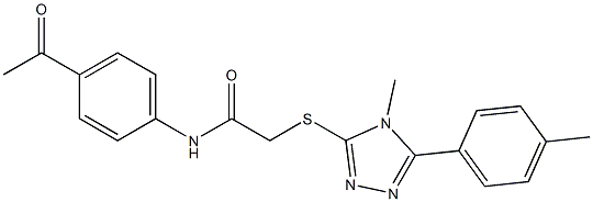 N-(4-acetylphenyl)-2-{[4-methyl-5-(4-methylphenyl)-4H-1,2,4-triazol-3-yl]sulfanyl}acetamide Structure