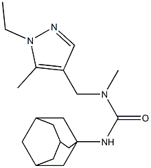 N'-(1-adamantyl)-N-[(1-ethyl-5-methyl-1H-pyrazol-4-yl)methyl]-N-methylurea Structure