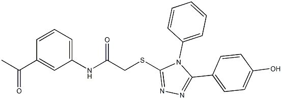 N-(3-acetylphenyl)-2-{[5-(4-hydroxyphenyl)-4-phenyl-4H-1,2,4-triazol-3-yl]sulfanyl}acetamide