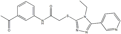 N-(3-acetylphenyl)-2-{[4-ethyl-5-(3-pyridinyl)-4H-1,2,4-triazol-3-yl]sulfanyl}acetamide