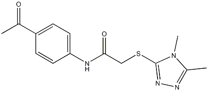 N-(4-acetylphenyl)-2-[(4,5-dimethyl-4H-1,2,4-triazol-3-yl)sulfanyl]acetamide Struktur