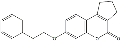 7-[(2-phenylethyl)oxy]-2,3-dihydrocyclopenta[c]chromen-4(1H)-one 结构式