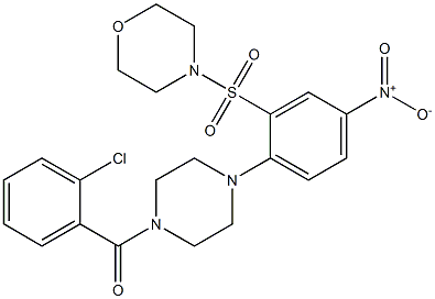 4-({2-[4-(2-chlorobenzoyl)piperazin-1-yl]-5-nitrophenyl}sulfonyl)morpholine Structure
