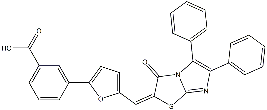 3-{5-[(3-oxo-5,6-diphenylimidazo[2,1-b][1,3]thiazol-2(3H)-ylidene)methyl]-2-furyl}benzoic acid