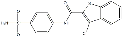  N-[4-(aminosulfonyl)phenyl]-3-chloro-1-benzothiophene-2-carboxamide