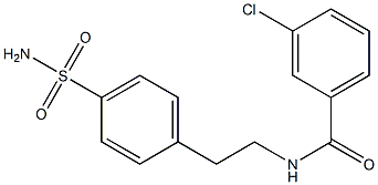 N-{2-[4-(aminosulfonyl)phenyl]ethyl}-3-chlorobenzamide Struktur