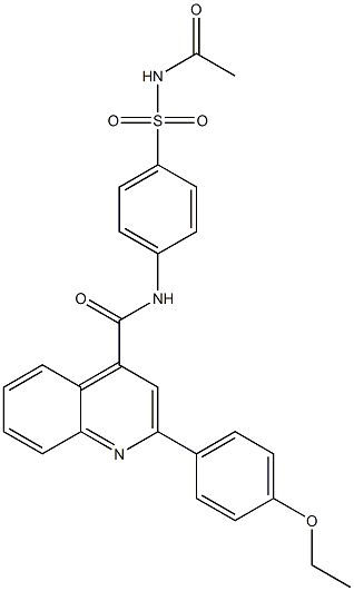 N-{4-[(acetylamino)sulfonyl]phenyl}-2-(4-ethoxyphenyl)-4-quinolinecarboxamide Structure