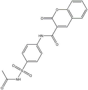 N-{4-[(acetylamino)sulfonyl]phenyl}-2-oxo-2H-chromene-3-carboxamide Structure