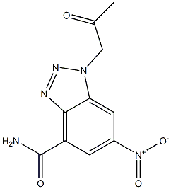 6-nitro-1-(2-oxopropyl)-1H-1,2,3-benzotriazol-4-ylformamide Structure
