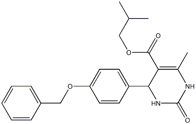 isobutyl 4-[4-(benzyloxy)phenyl]-6-methyl-2-oxo-1,2,3,4-tetrahydro-5-pyrimidinecarboxylate Structure