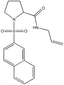 N-allyl-1-(2-naphthylsulfonyl)-2-pyrrolidinecarboxamide 结构式