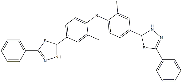 methyl4-(5-phenyl-2,3-dihydro-1,3,4-thiadiazol-2-yl)phenylsulfide Struktur