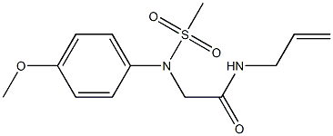 N-allyl-2-[4-methoxy(methylsulfonyl)anilino]acetamide Structure