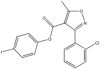 4-iodophenyl 3-(2-chlorophenyl)-5-methyl-4-isoxazolecarboxylate 结构式