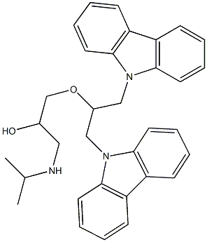 1-[2-(9H-carbazol-9-yl)-1-(9H-carbazol-9-ylmethyl)ethoxy]-3-(isopropylamino)-2-propanol Structure