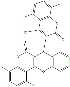 7-(4-hydroxy-5,8-dimethyl-2-oxo-2H-chromen-3-yl)-1,4-dimethyl-6H,7H-chromeno[4,3-b]chromen-6-one