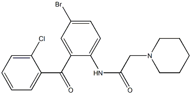N-[4-bromo-2-(2-chlorobenzoyl)phenyl]-2-(1-piperidinyl)acetamide Struktur