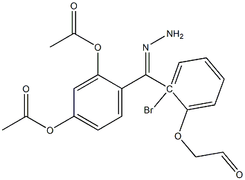 3-(acetyloxy)-4-{2-[(2-bromophenoxy)acetyl]carbohydrazonoyl}phenyl acetate,,结构式