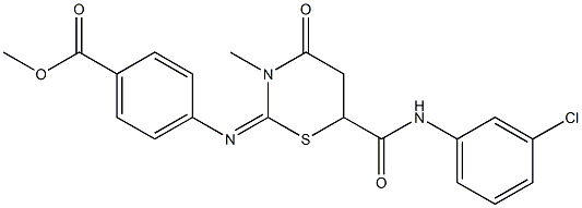 methyl 4-({6-[(3-chloroanilino)carbonyl]-3-methyl-4-oxo-1,3-thiazinan-2-ylidene}amino)benzoate|