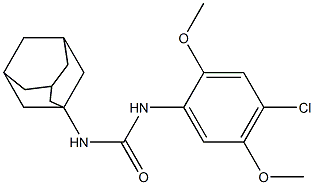 N-(1-adamantyl)-N'-(4-chloro-2,5-dimethoxyphenyl)urea Struktur