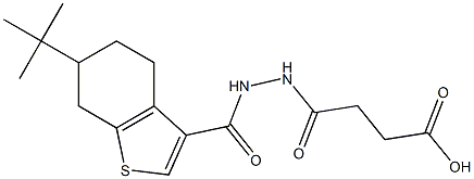 4-{2-[(6-tert-butyl-4,5,6,7-tetrahydro-1-benzothien-3-yl)carbonyl]hydrazino}-4-oxobutanoic acid,,结构式
