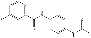 N-[4-(acetylamino)phenyl]-3-fluorobenzamide Structure