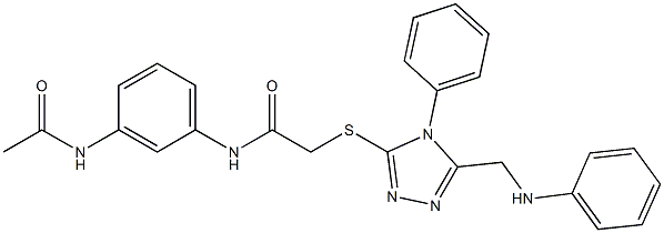 N-[3-(acetylamino)phenyl]-2-{[5-(anilinomethyl)-4-phenyl-4H-1,2,4-triazol-3-yl]sulfanyl}acetamide