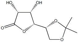 5,6-O-isopropylidene gulonic acid gamma-lactone 化学構造式
