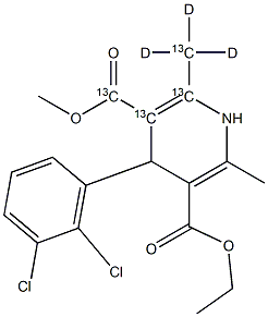 Felodipine-13C4-d3 结构式