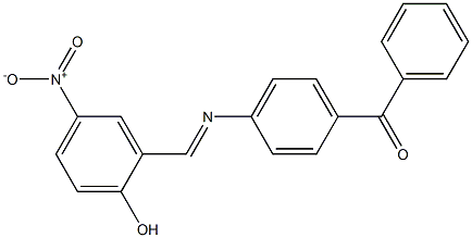 (4-{[(E)-(2-hydroxy-5-nitrophenyl)methylidene]amino}phenyl)(phenyl)methanone Struktur