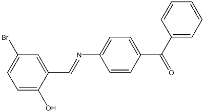 (4-{[(E)-(5-bromo-2-hydroxyphenyl)methylidene]amino}phenyl)(phenyl)methanone Struktur