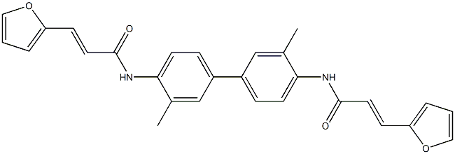 (E)-3-(2-furyl)-N-(4'-{[(E)-3-(2-furyl)-2-propenoyl]amino}-3,3'-dimethyl[1,1'-biphenyl]-4-yl)-2-propenamide 结构式